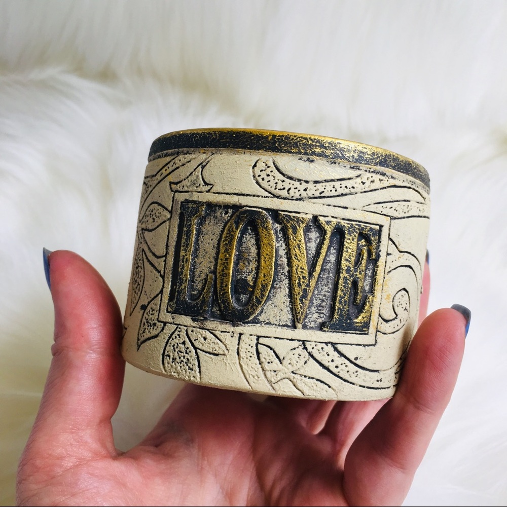 Love 💕 votive candle 🕯 holder candlestick gold - Picture 4 of 7